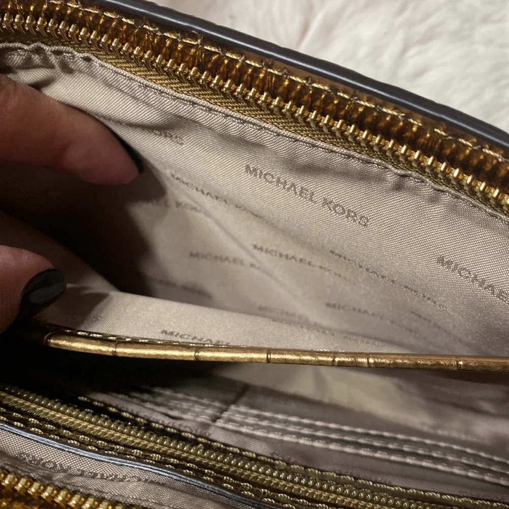 Michael Kors Embossed Leather Clutch Wallet Purse